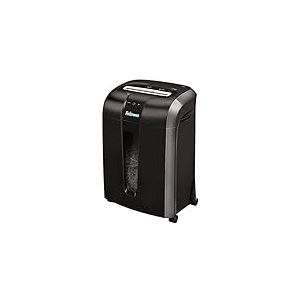 Fellowes Destructeur de Documents 73Ci, pour 1 &agrave; 3 utilisateurs Coupe Crois&eacute;e, capacit&eacute;: 12 Feuilles, Anti-bourrage, D&eacute;tection Tactile, &eacute;conomie d'&eacute;nergie, Corbeille extractible 23L, Noir, 4601101