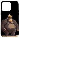 Règle Gorilla avec couronne pour pouvoir suprême Coque pour iPhone 15 Pro Max