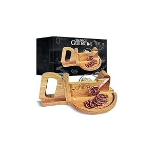 mikamax - Guillotine à saucisse - Coupe légumes - Trancheuse à fromage - Bois massi