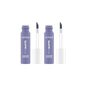 Catrice Deep Matte Liquid Eyeshadow #030 Violet Longue durée Résultat express hautement pigmenté végétalien Imperméable Sans microparticules de plastique Sans nanoparticules 1 pièce (4 ml) (Lot de 2)