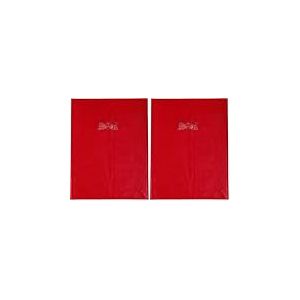 Prot&egrave;ge-cahier Grain Cuir 20/100&egrave;me 24x32 rouge groseille (Lot de 2)