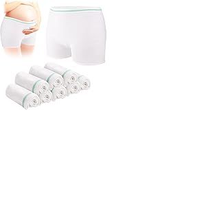 Carer Culottes de maternit&eacute;, Pack de 8 Culottes Jetables sans Coutures Taille Haute et &Eacute;lastiques, Id&eacute;ales pour Grossesse, Post-Partum, C&eacute;sarienne et Incontinence