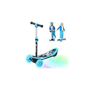 isinwheel Mini Trottinette &Eacute;lectrique Enfant 2 en 1,Scooter &Eacute;lectrique pour Enfants 3-14 Ans,Vitesse 6/10KM/H,Autonomie 15KM,Roues Lumineuses 5",Guidon Amovible,Charge Max 50KG