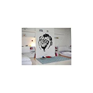 Tatoutex Stickers Tête de Lion - Chocolat, L 110cm x H 143cm