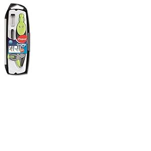 Maped - Compas Graphic 360 Coffret 3 pièces - Compas Interchangeable Double Fonction Mine + Bague - Avec Etui-Mines + Taille-Mines - Pour Enfant dès 6 Ans - Apprentissage Géométrie