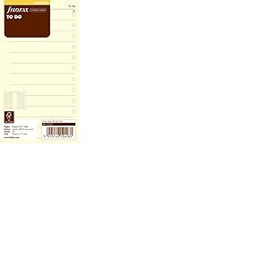 Filofax 132253 Recharge pour Organiseur feuille de note Cr&egrave;me