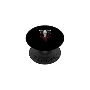 Cr&acirc;ne ou cr&acirc;ne de Taureau boh&eacute;mien Western Cowgirl Rod&eacute;o Girl PopSockets PopGrip Adh&eacute;sif
