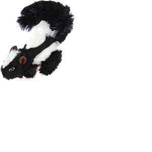 GiGwi, Jouet en Peluche pour Animaux, mouffette Noir et Blanc, Ultra-Doux, r&eacute;sistant, Facile &agrave; Laver, id&eacute;al pour Le Jeu et Les c&acirc;lins, Taille Unique, Couleur Noir/Blanc