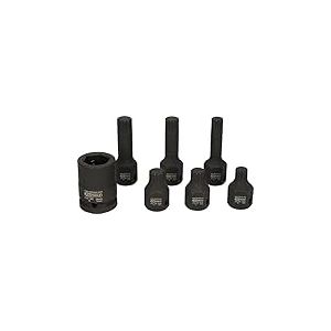 KS Tools 515.1160 - Coffret DUODRIVE, douilles à chocs 1/2" + 3/4" XZN® - En Chrome Molybdène extra fin - Uniquement pour utilisation à chocs - 7pièces