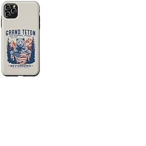 Drapeau Patriotique Grand Teton Park Bear Coque pour iPhone 11 Pro Max