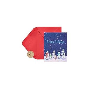 Papyrus Lot de 20 Cartes de f&ecirc;tes avec enveloppes, &laquo; Happy and peaceful season &raquo;, motif Bonshommes de neige