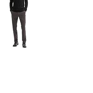 TOM TAILOR Pantalon Chino Stretch Slim fit pour Homme avec Ceinture, 36160 - Gris et Noir Zig Zag Structure, 31W / 32L