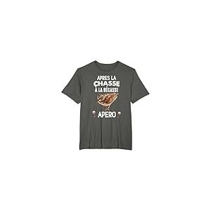 Homme Chasse Et Ap&eacute;ro Humour Chasseur De B&eacute;casse T-Shirt
