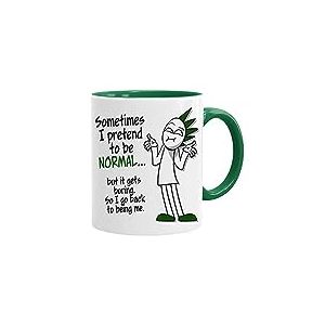 Acen Merchandise Mug humoristique avec inscription « Sometimes I Pretend to be Normal, but it gets Boring » 325 ml