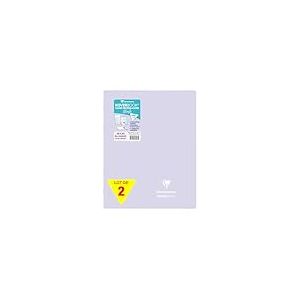 Clairefontaine 981475AMZC Lot de 2 Cahiers Agrafés Koverbook Blush Lilas - 24x32 cm - 96 Pages Grands Carreaux - Papier Blanc 90 g - Couverture Polypro Opaque