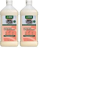 LE VRAI PROFESSIONNEL - Produit d&rsquo;Entretien des Canalisations - Compatible Fosses Septiques - Parfum Pin des Landes - Fabrication Fran&ccedil;aise - Flacon 1 L (Lot de 2)