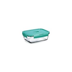 Luminarc Turquoise R&eacute;cipient rectangulaire herm&eacute;tique en verre 122 cl