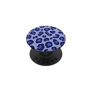 Motif léopard guépard Bleu Amusant et Mignon en Bleu pour Filles PopSockets PopGrip Adhésif