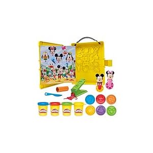 Play-Doh Disney Junior Crée Une Histoire, Coffret de pâte à Modeler portatif, Loisirs créatifs, Jouets préscolaires pour Enfants, dès 2 Ans