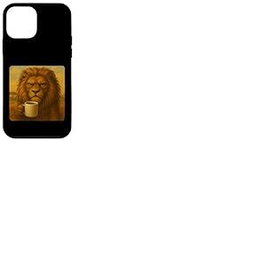 Mug Lion Grumpy Coffee Morning Humour Wildlife Tired Coque pour iPhone 12 mini