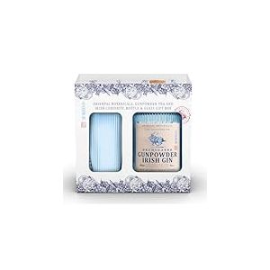 DRUMSHANBO GUNPOWDER - Irish Gin coffret 1 verre - Notes Florales et Savoureuses - A servir Pur ou en Cocktail - 43% Alcool - Origine : Irlande/Down County - 70cl + 1 verre