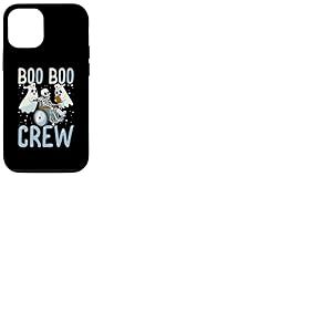 Boo Boo Crew Ghost Doctor Ambulancier Ambulancier Infirmière EMT Halloween Coque pour iPhone 12/12 Pro