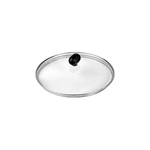 Lagostina, Couvercle pour casseroles en verre, avec valve pour déversement vapeur et bord en acier, lavable au lave-vaisselle, poignée confortable, diamètre 20 cm
