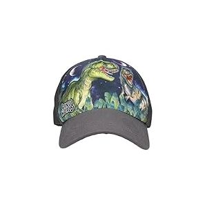 Depesche 13513 Dino World Galaxy imprimée bleu foncé, avec motif dinosaures de l'espace, casquette enfant avec filet ajustable, Unisex Children, Multicolored, taille unique