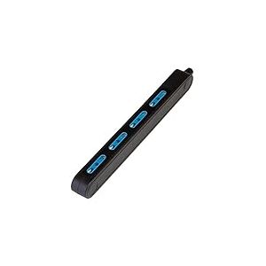 POLY POOL - PP2422.2X Multiprise Électrique SPAZIOZERO 3500W 4 Prises Adaptateur 10/16A 2P+T - Multiprise Superslim 23mm - Multiprise avec Trous de Fixation Murale - Noire Sans Câble
