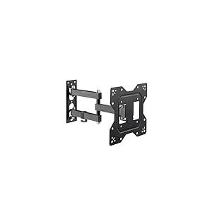 PureMounts Support TV Mural, Support Universel inclinable et pivotant avec Bras articul&eacute;, Max. VESA 200x200 mm, pour &eacute;cran Plat et incurv&eacute; de 23-43 Pouces jusqu'&agrave; 30kg, Noir