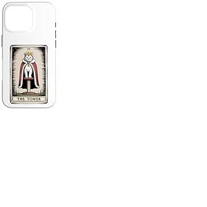 Arbre à chat en forme de carte de tarot The Tower Coque pour iPhone 16 Pro