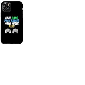 Real Dads Play Games with Kids F&ecirc;te des P&egrave;res Gamer Console Coque pour iPhone 11 Pro