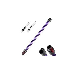 Tube T&eacute;lescopique pour Dyson V11, Tube Extension Compatible avec Dyson V7 V8 V10 V11 V15 S&eacute;rie Aspirateur, Tube d'extension Rigide avec Deux 2 en 1 Brosses, Violet