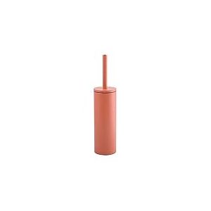 Spirella, Brosse WC avec Support Acier, Modèle Akira, tête Interchangeable et d'un Pot en Acier Solide, avec Récipient hygiénique, Brosse Toilette fermée, à Poser, Terre Cuite, Rouge