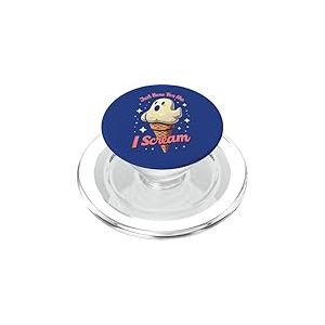 Just Here For The I-Scream, Jeu de mots fantômes d'Halloween PopSockets PopGrip pour MagSafe