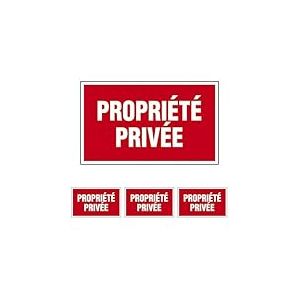 Panneau Propri&eacute;t&eacute; priv&eacute;e - Rigide 330x200mm - 4160481 (Lot de 4)