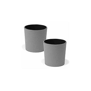 Siena Garden Eco Lens Lot de 2 Verres Gris 25 cm