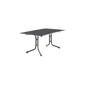 SIEGER Table Pliante Boulevard avec Plateau d&eacute;coratif vivodur, 165 x 95 cm, Gris Fer, d&eacute;cor Ardoise Anthracite