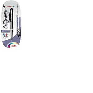 Pentel Tradio Calligraphy Stylo plume de calligraphie pointe moyenne 1,8 mm Noir