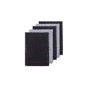 Olivia tree Lot de 5 Filets &agrave; Vaisselle monotones, &agrave; s&eacute;chage Rapide, Parfait pour Laver la Vaisselle, 27,9 x 27,9 cm