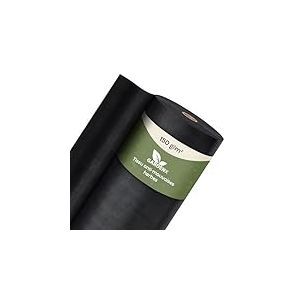 GARDENIX Toile de Jardin Contre Les Mauvaises Herbes – Toile Anti-Mauvaises Herbes perméable à l'eau 150 g/m² – Noir – Film résistant aux UV – 1 x 50 m (50 m²) – Jardinière surélevée, Film de