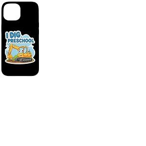 Dessin animé de la rentrée Scolaire I Dig Preschool Excavator Coque pour iPhone 15
