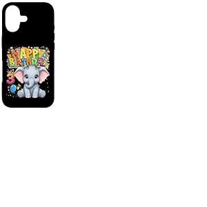 C'est Mon Anniversaire Elephant Kids 3 Ans Fille Coque pour iPhone 17