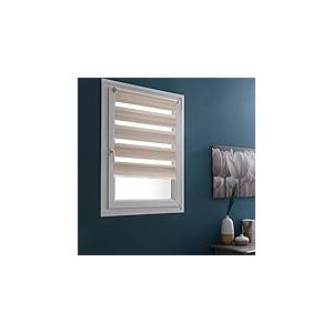 MADECOSTORE Store Enrouleur Jour Nuit chaînette coordonnée h250cm - Taupe - L154 x H250cm
