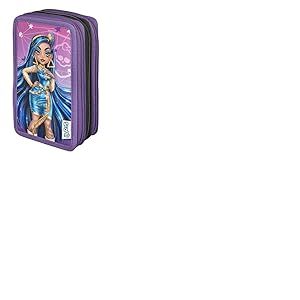 Scooli - Monster High Triple Decker - Mallette d’étudiant remplie de stylos et d’Accessoires de Haute qualité - Idéal pour l’école, Les Loisirs et en déplacement - à partir de 6 Ans