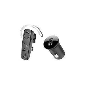 TELLUR Vox 60 Oreillette Bluetooth sans Fil USB-C, Kit Main Libre, Multipoint Deux Appareils Connectés Simultanés, Tour d'oreille 360° Droit ou Gauche, Iphone et Android, Chargeur Voiture Inclus