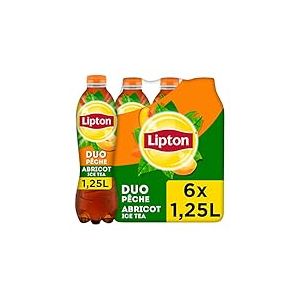 Lipton Ice Tea Duo Pêche Abricot 6 x 1,25L Pack