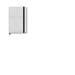 Cartomania Carnet A5 paillet&eacute; avec couverture rigide, papier int&eacute;rieur couleur ivoire ray&eacute;, signet, &eacute;lastique et poche &agrave; soufflets