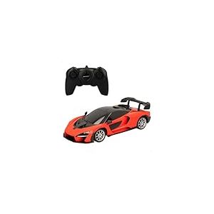 ColorBaby Rastar Voiture radiocommandée, McLaren Senna, Licence Officielle, Échelle 1:18, Orange, Voitures radiocommandées, Véhicule radiocommandé, Télécommande, Cadeaux pour enfants (41279)