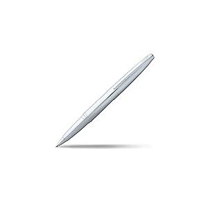 CROSS ATX - Stylo roller chrome avec attributs plaqués chrome / stylo convertible - Écrin classique et recharge roller noire incluse